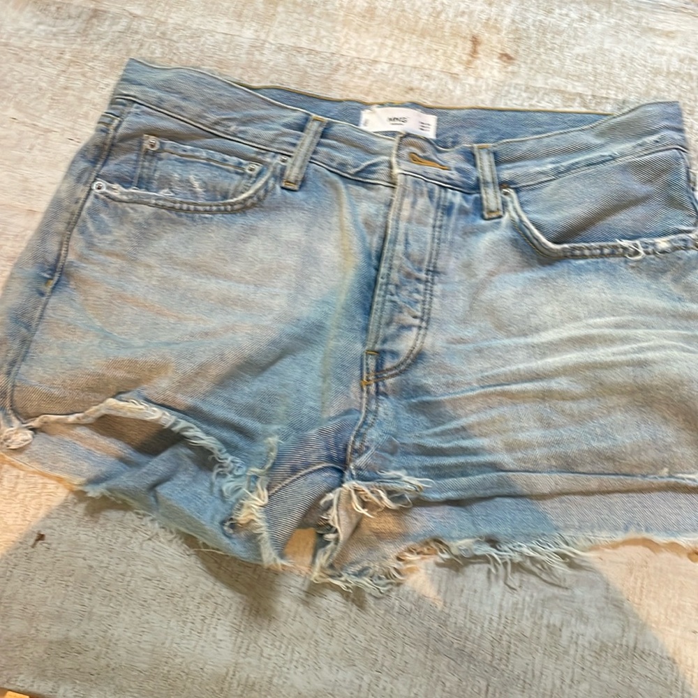 MNG cut off denim shorts size 8